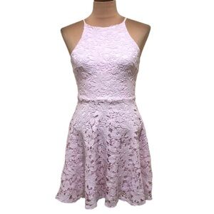 Francesca’s Collection Soprano Dress Size Small Pastel Pink Floral Guipure Lace
